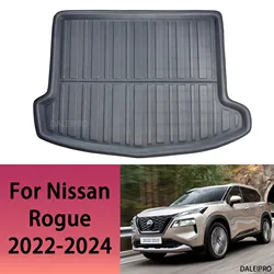 Car Rear Trunk Mat For Nissan Rogue T33 2022 2023 2024 Cargo Liner Boot Floor Tray 3D Protector Cargo Trunk Tray Accessories