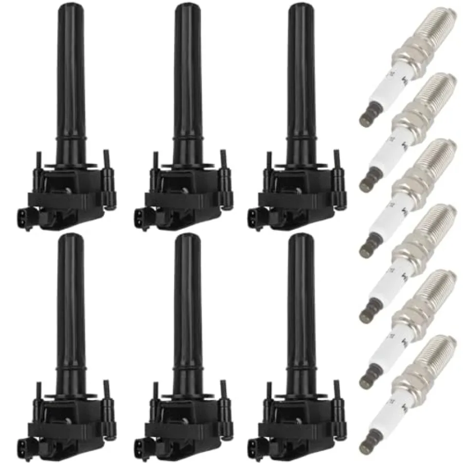 

6Pcs Ignition Coil Pack with 6Pcs Iridium Spark Plug C1179 for Chrysler Sebring 2.7L 20032005 Chrysler Concorde 2.7L 19982004 C