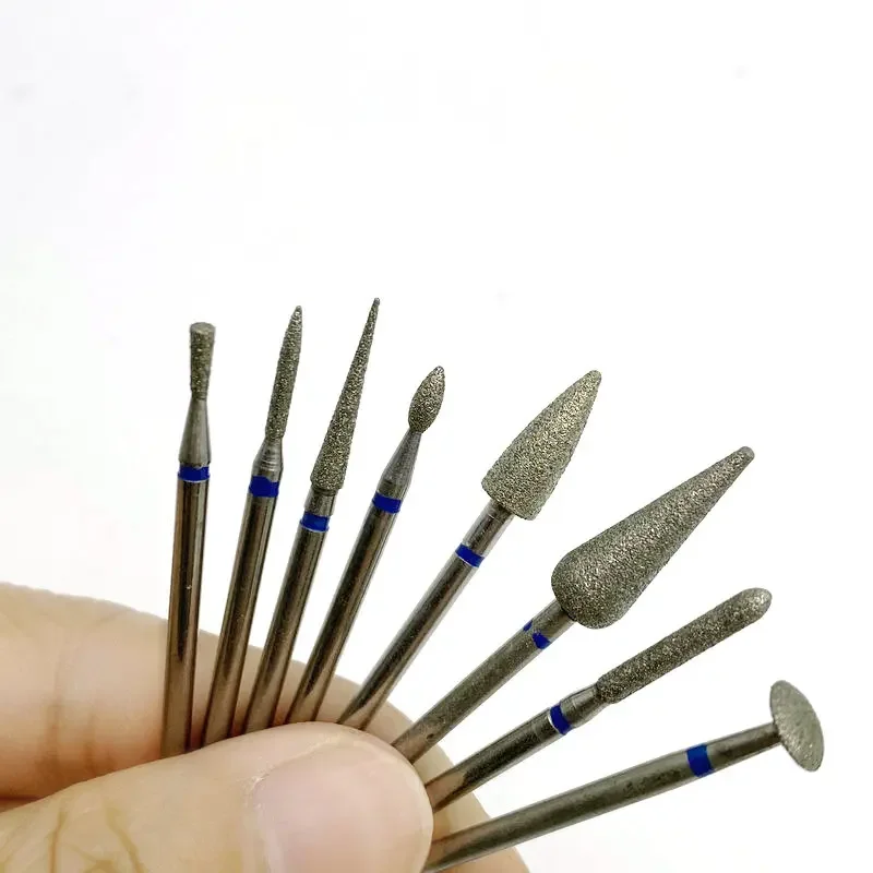 1pc Diamond Nail Drill Bit For Manicure Cutter Dental Diamond Grinding Polish Burs Dental Lab Polisher 2.35mm Shank