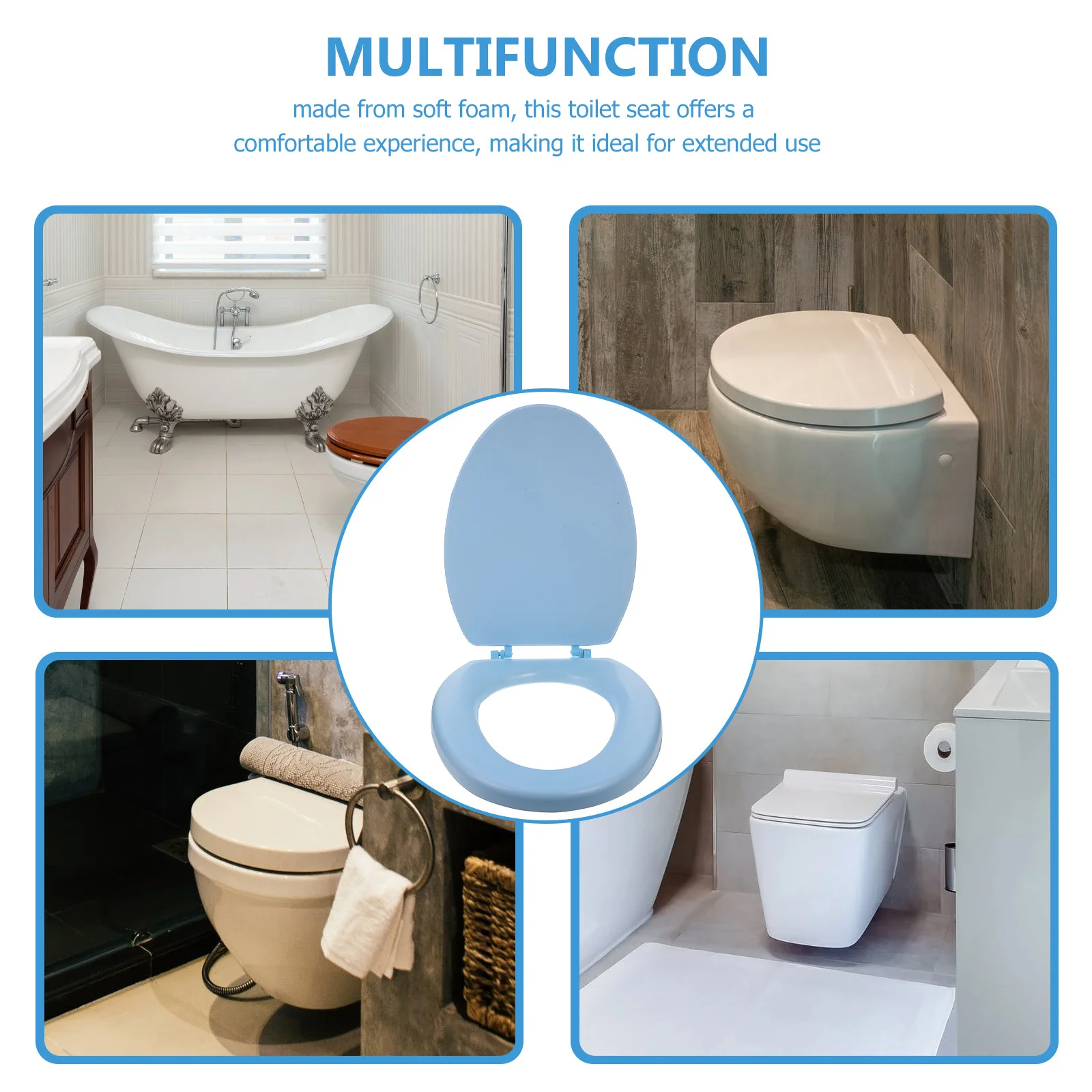 

Soft Close Bathroom Elongated Seats Seat Seat Soft Close Easy Toilet Part Clean Vintage Style Toilet Part
