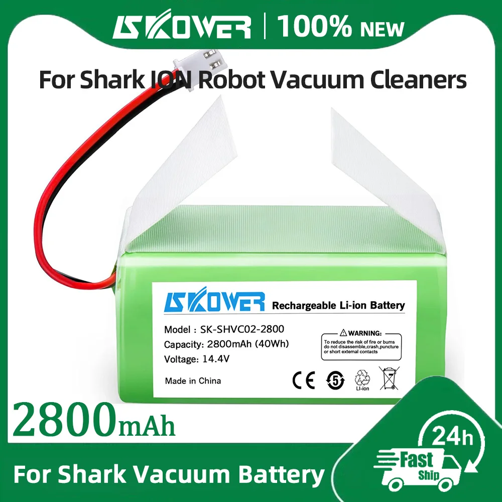 SKOWER 2800mAh Rvbat850 Battery Replacement Shark Ion R75 RV761 RV850C RV1000S RV700 RV720_N RV750 RV755 RV1100VL RV101AE Vacuum 