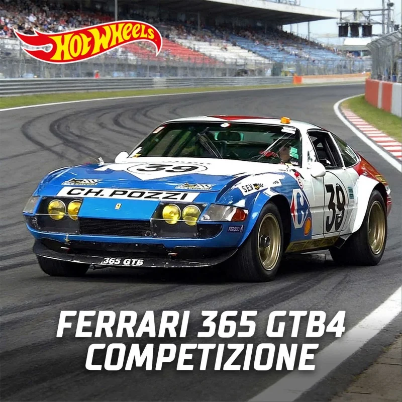 

В наличии: Коллекционная модель автомобиля Hot Wheels Ferrari 365GTB4 из сплава, масштаб 1:64, литая под давлением, имитационная модель, подарок для детей