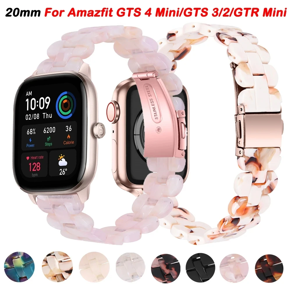 20mm GTS 2 3 Resin Strap For Xiaomi Huami Amazfit GTS4/GTS 2 Mini/GTR 42MM Smart Watch Band Wristband Amazfit GTS 3 Bip Bracelet