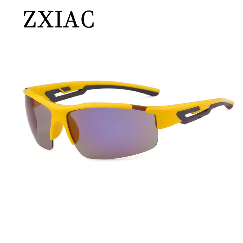 ZXIAC New Half Square  Frame Sunglasses Men Brand Designer Sport Outdoor Driver Eyewear 2024 Women Travel Cycling Shades UV400