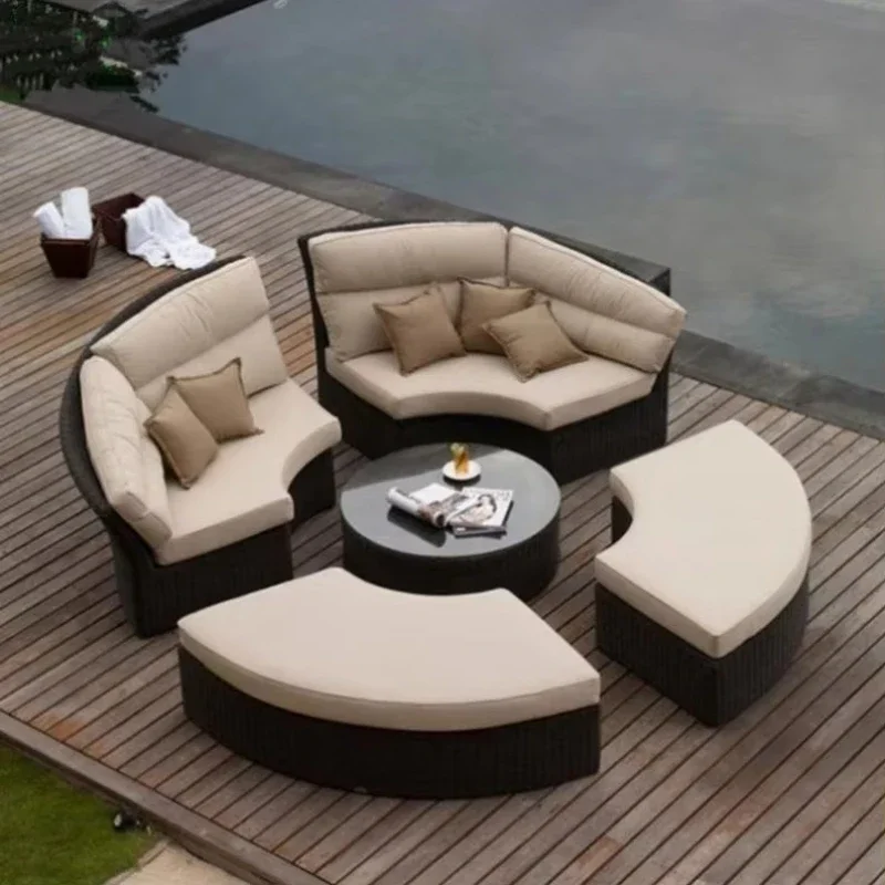 

Affordable foldable modern dining chair outdoor furniture with aluminum PE rattan frame, 3-year warranty