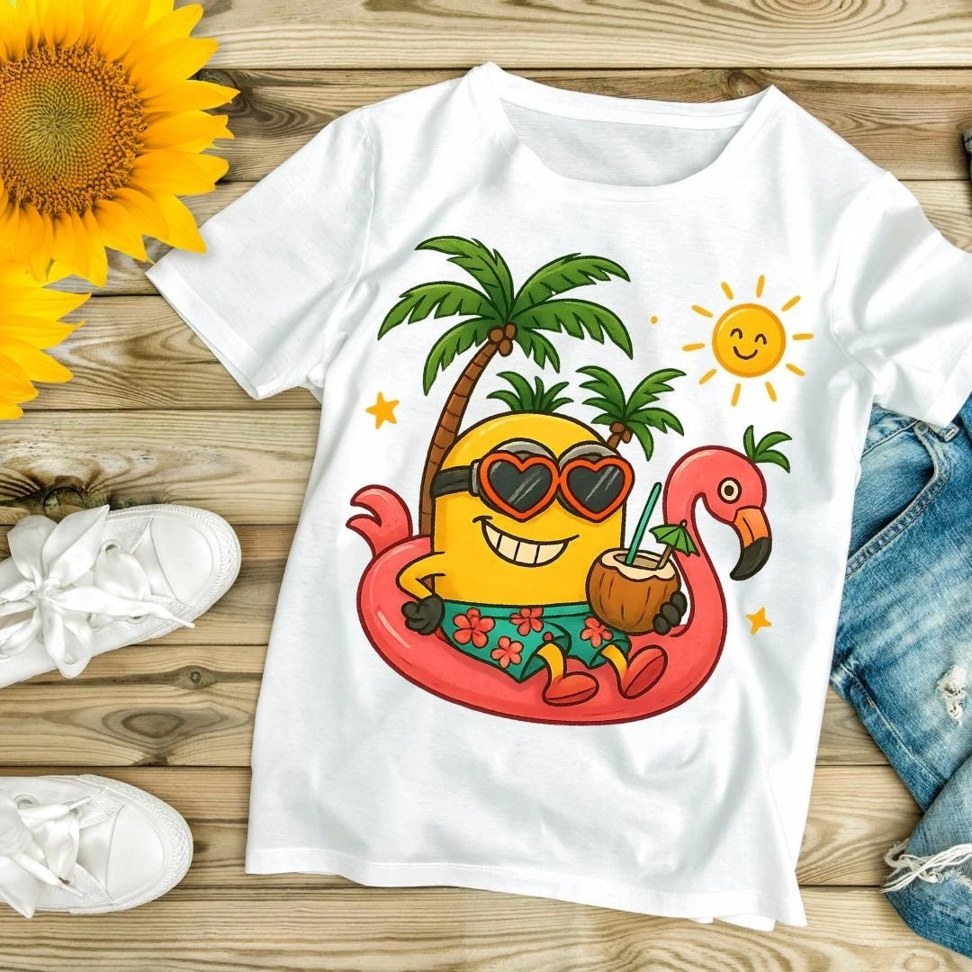 

Cartoon Minions Graphic Printing Summer Autumn Winter Cotton Men's and Women's T-Shirts Short Sleeves Luxury Outdoor Sports