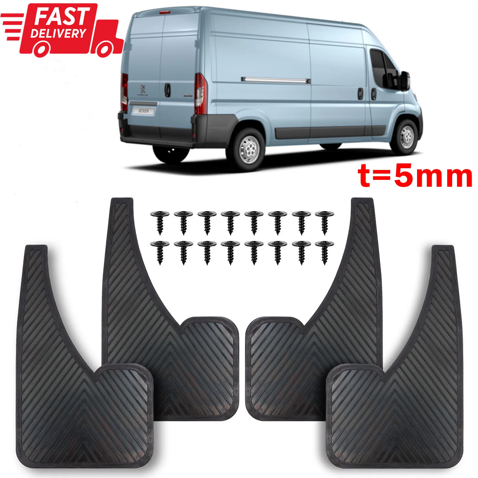 

Rubber Mudflaps Mud Flaps Splash Guards Mudguard For Peugeot Boxer Fiat Ducato Van 244 250 290 Citroen Relay Ram ProMaster