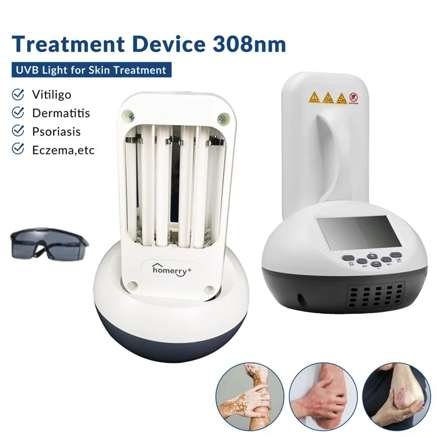 UVB Phototherapy เครื่องมือแคบ 311nm โคมไฟอัลตราไวโอเลต Treatment Vitiligo สําหรับโรคสะเก็ดเงินอุปกรณ์ Eczema Therapy โคมไฟ