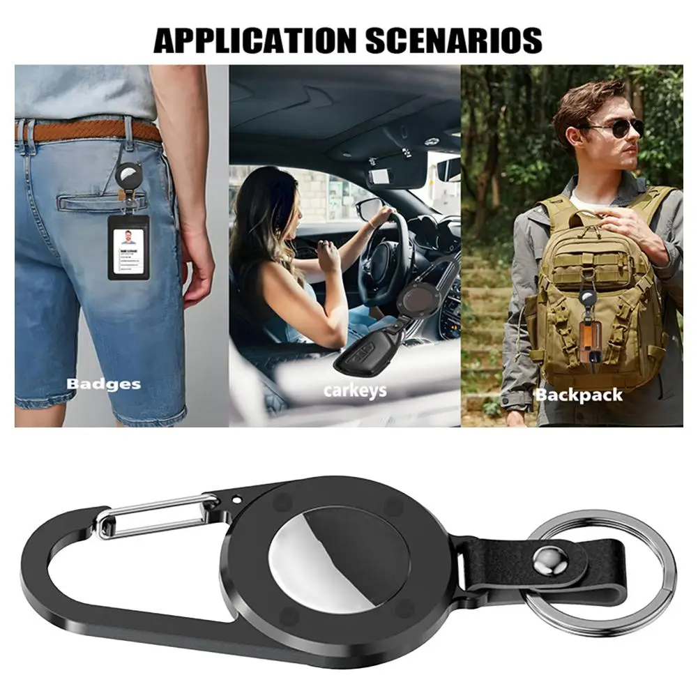 

Чехол для airtag, надежный держатель с карабином для брелка airtag, прочный устойчивый к царапинам держатель для ключей с чехлом Q1O5