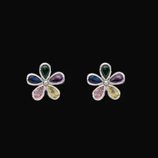 HIBRIDE Romantic Multicolor Elegant Everyday Flower Pendant Necklace Earrings Bracelet Decorative Jewelry Wedding Prom Gift 1034