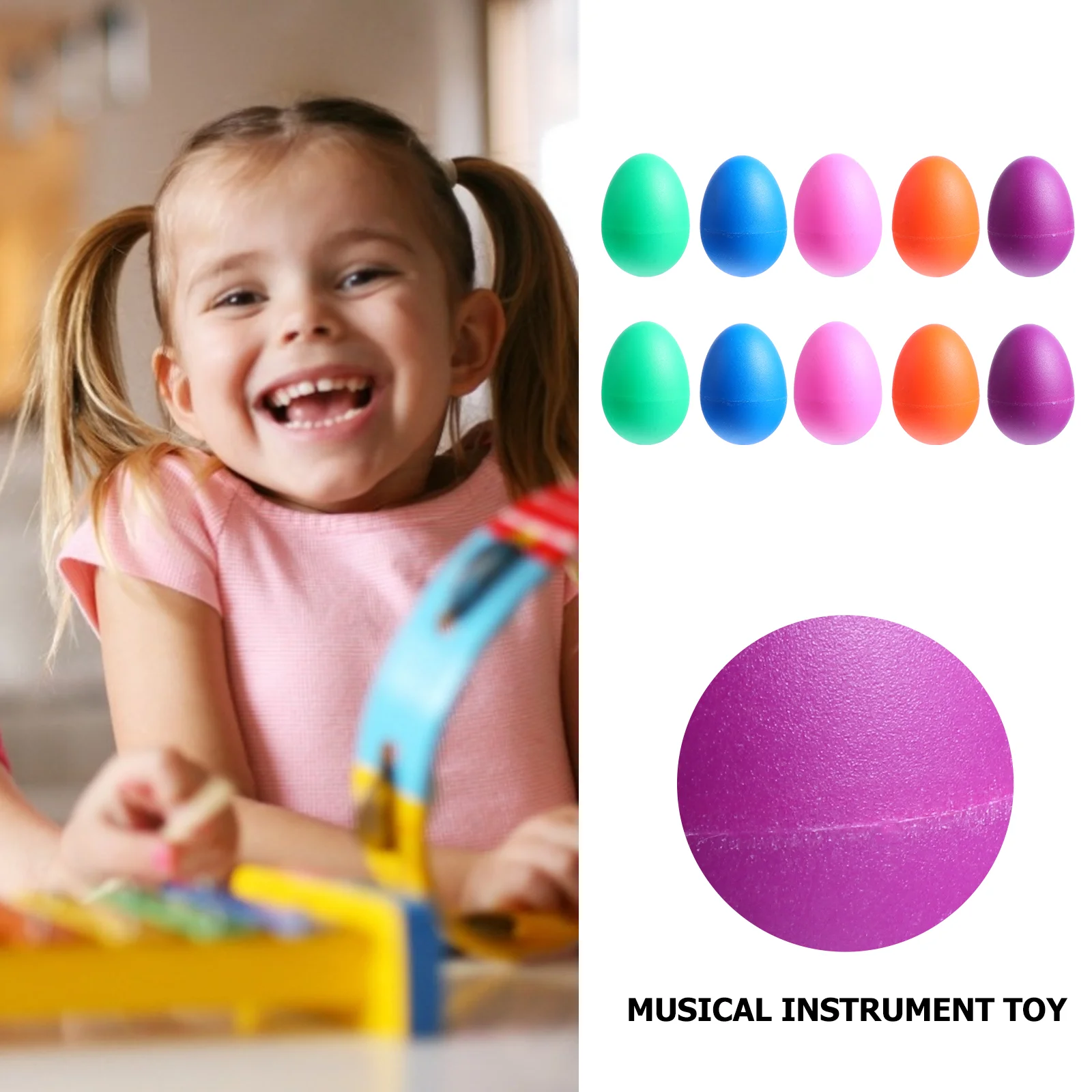 10 Uds. Instrumento Musical ayuda para la enseñanza temprana juguete educativo de percusión para niños juego educativo Maracas de plástico