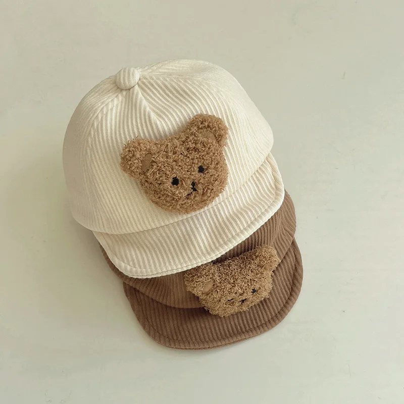 MILANCEL Baby Hat Infant Boys Bear Cap Warm Girls Baseball Caps