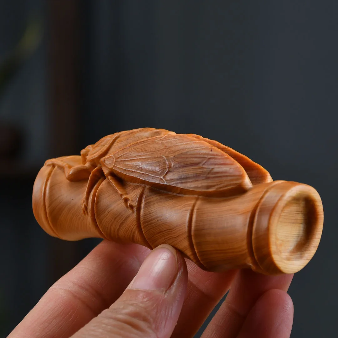 wood carving Robin- lizard Small animal decoration model Hand carving Cute home decoration pendant figurine decoration