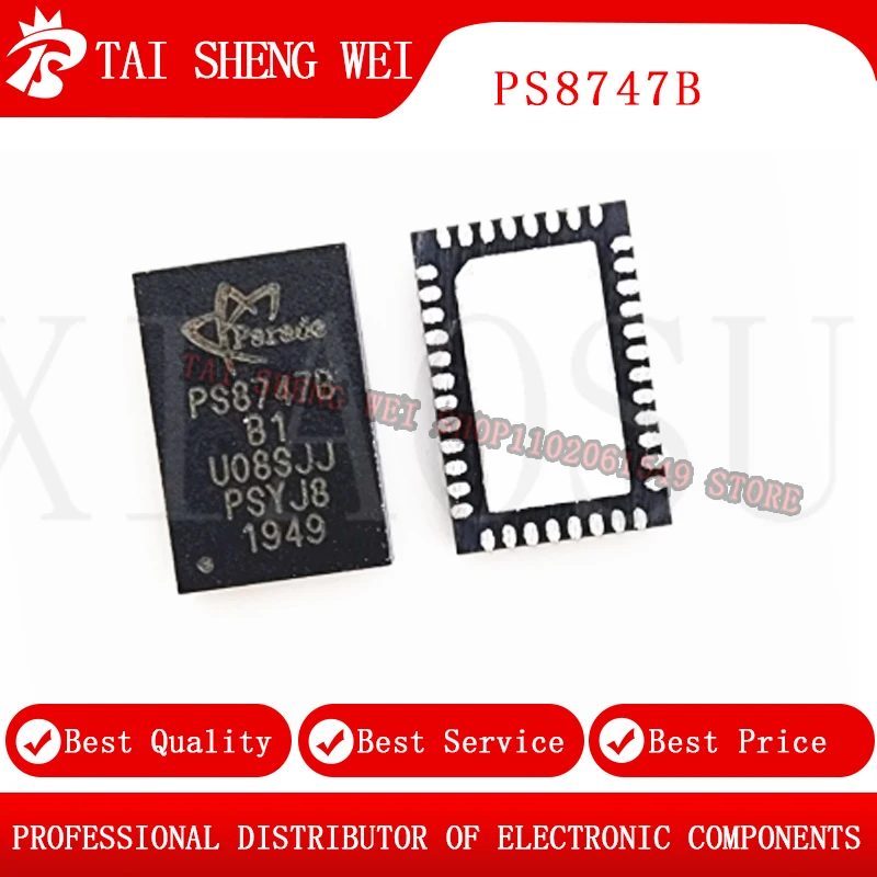2pcs new PS8747B QFN-40 silk screen PS8747B PS8747BQFN40GTR-B1 PS8747B-B1 QFN40