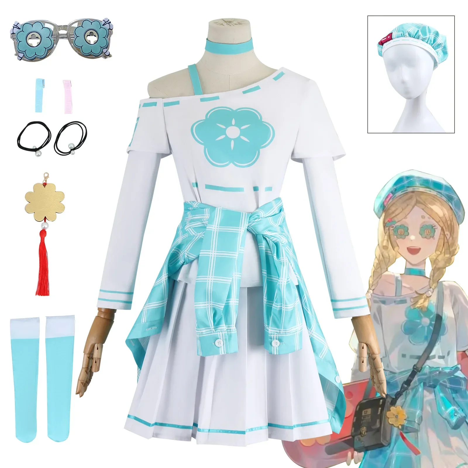 

Game idv X Lawson Crossover Exclusive Costum Toy Merchant Anne Lester Cosplay Costume Wig Suit