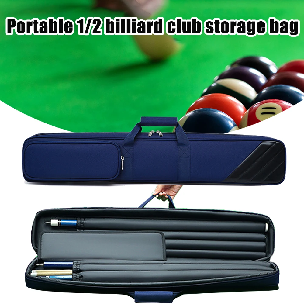 1PC Pool Stick Case 3x4,Sturdy Polyester Pool Cue Carry Bag with Shoulder Strap Handle,Soft Billiard Cue Sling Bag for MenWomen