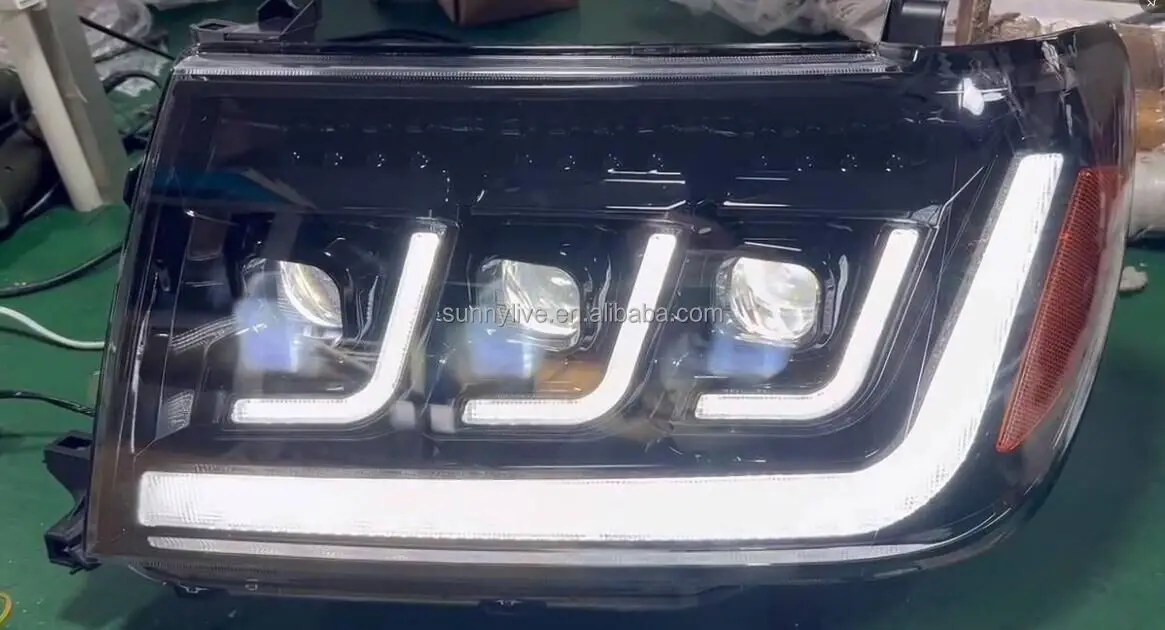 Land Cruiser LC100 4700 FJ100 2006-2007 Year LED Headlight Front Lamp BlackHousing  for Toyota