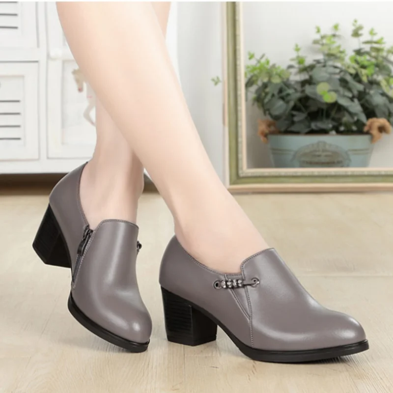 AIYUQI 2024 Autumn Genuine Leather Women Office Shoes High-heeled Sexy Women Dress Shoes Big Size 41 42 43 Women Party Shoes