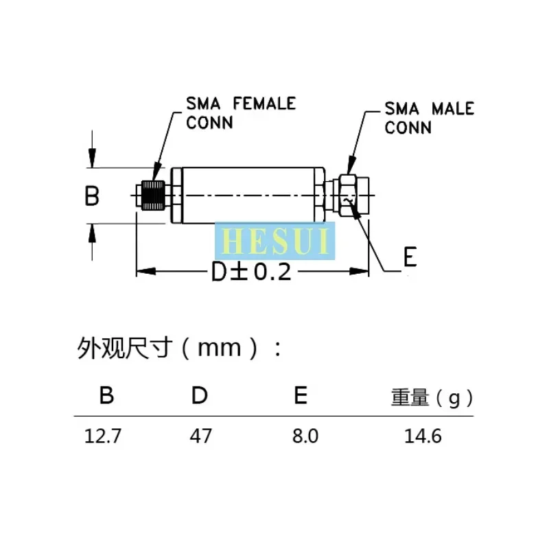 200MHz Filte 1W 200MHz 9th-order low-pass filter LPF modue board Discrete LC component Small size SMA port CNC Al shield shell