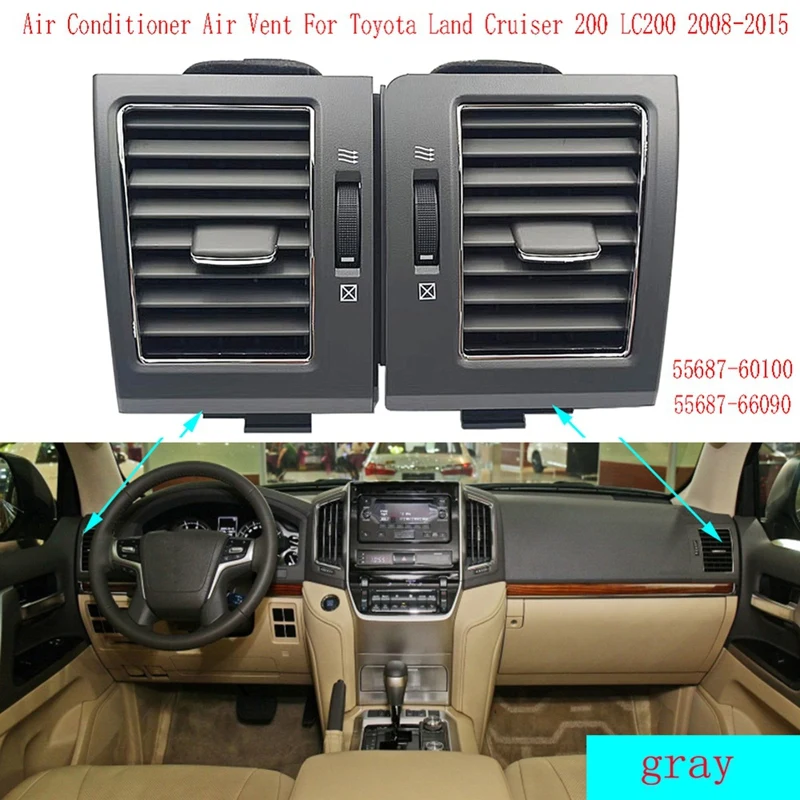 Condizionatore d'aria Uscita Air Vent Griglia di condizionamento per Toyota Land Cruiser 200 LC200 2008-2015 55687-60100 55687-66090