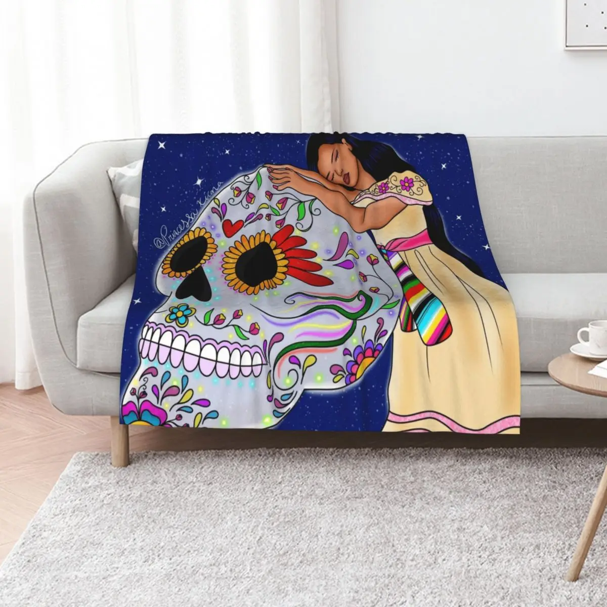 Calavera de azucar Throw Blanket Multi-Purpose Luxury Blankets For Sofas Nap Thins for winter Blankets