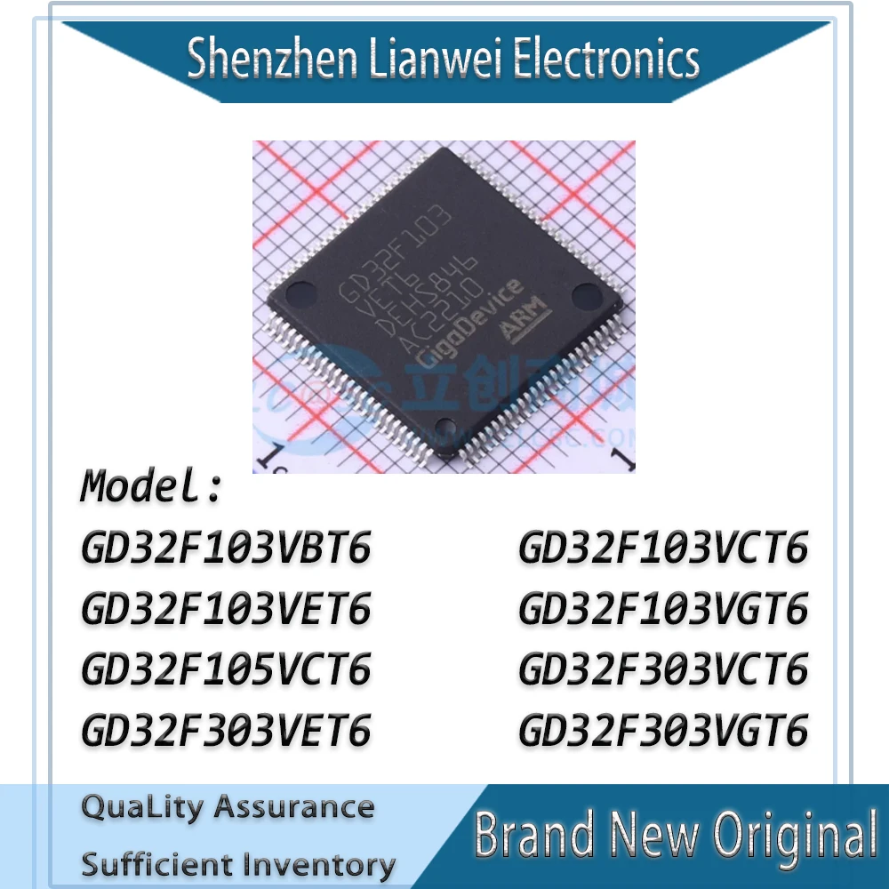 

(10 Piece) 100% New GD32F103VBT6 GD32F103VCT6 GD32F103VET6 GD32F103VGT6 GD32F105VCT6 GD32F303VCT6 GD32F303VET6 GD32F303VGT6