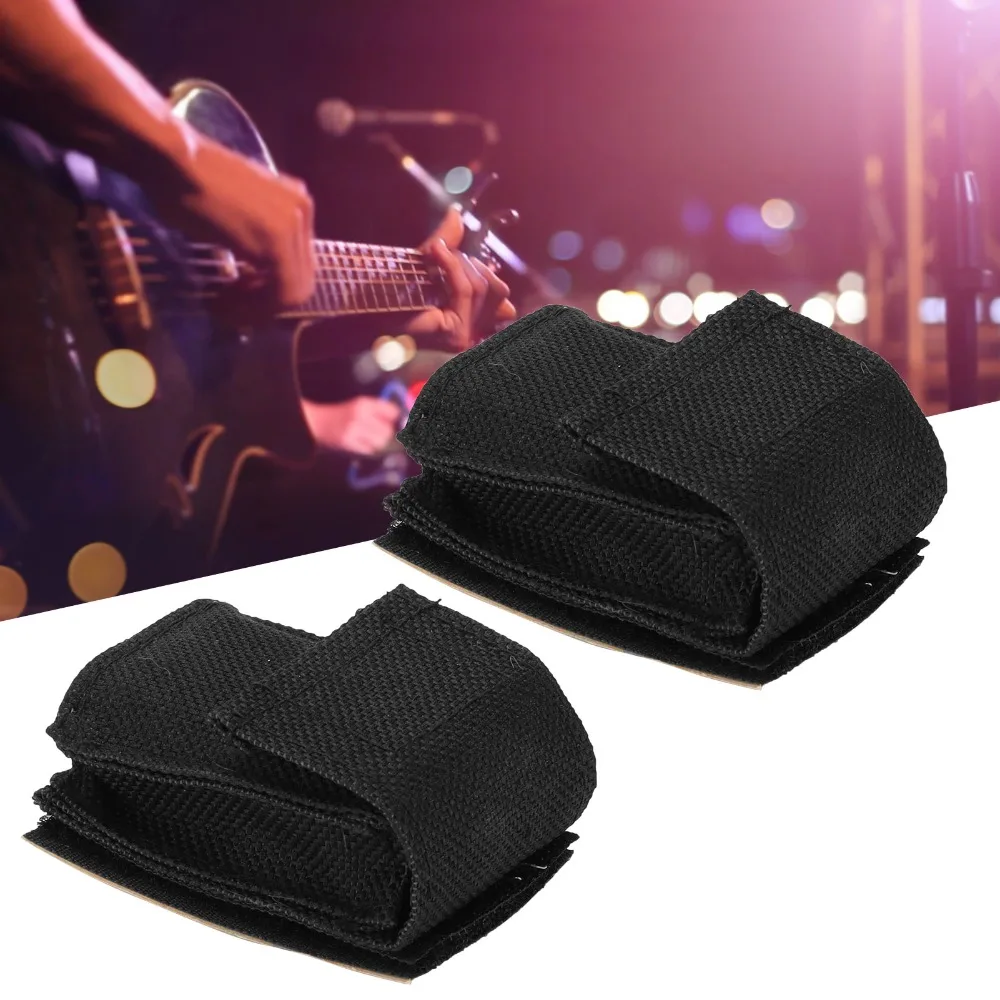 2PCS Durable Canvas Material Bass Battery Case Black Color Battery Pouch Organizer Guitar Accessory Set For Bass Guitar