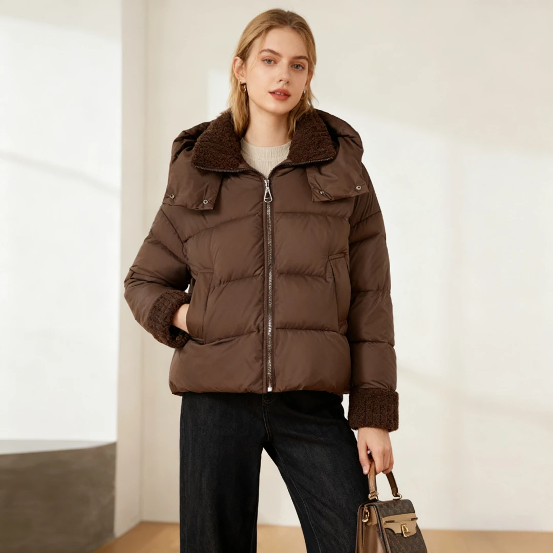 Zipper Solid Parkas Women Long Sleeve Loose Streetwear Hoodies Warm Outerwear Jackets Pockets Thick Coats 2025 Winter Casual
