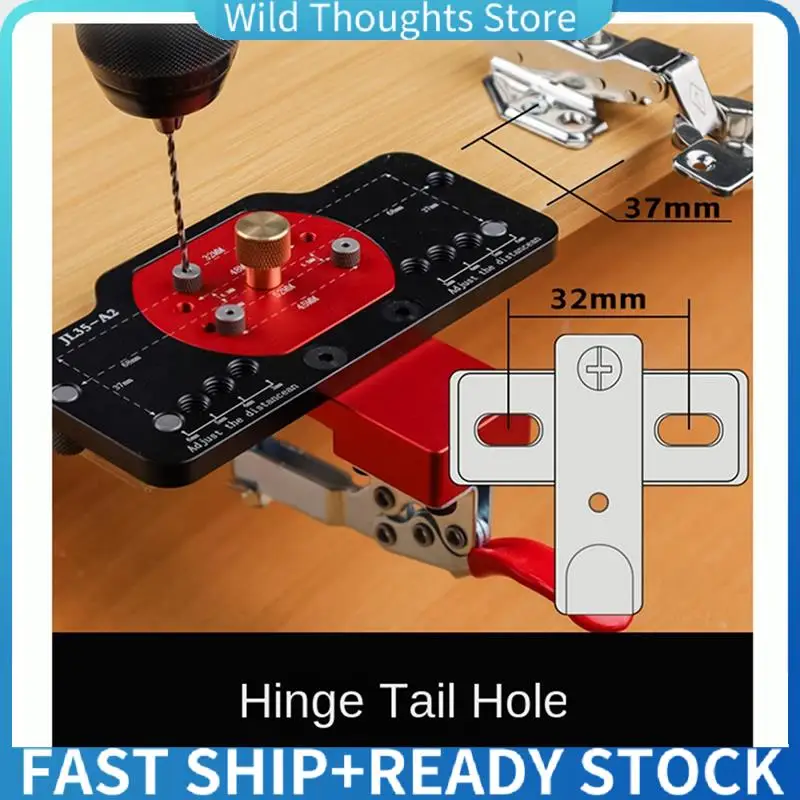 

Woodworking 35MM Hinge Hole Opener Cabinet Door Aircraft Hinge Positioner Auxiliary Tool Hole Distance Adjustable-[Qahk]