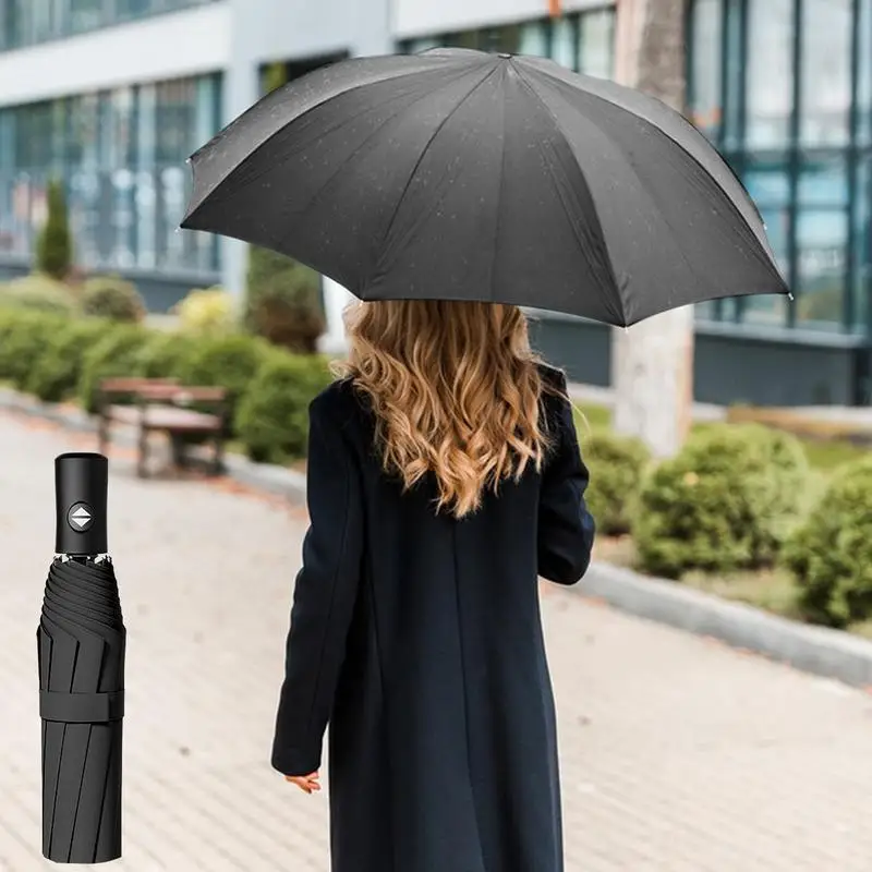 Collapsible Umbrellas Compact Travel Rain & Sun Umbrellas Large Size Automatic or Manual Lightweight for Rainy or Sunny Day