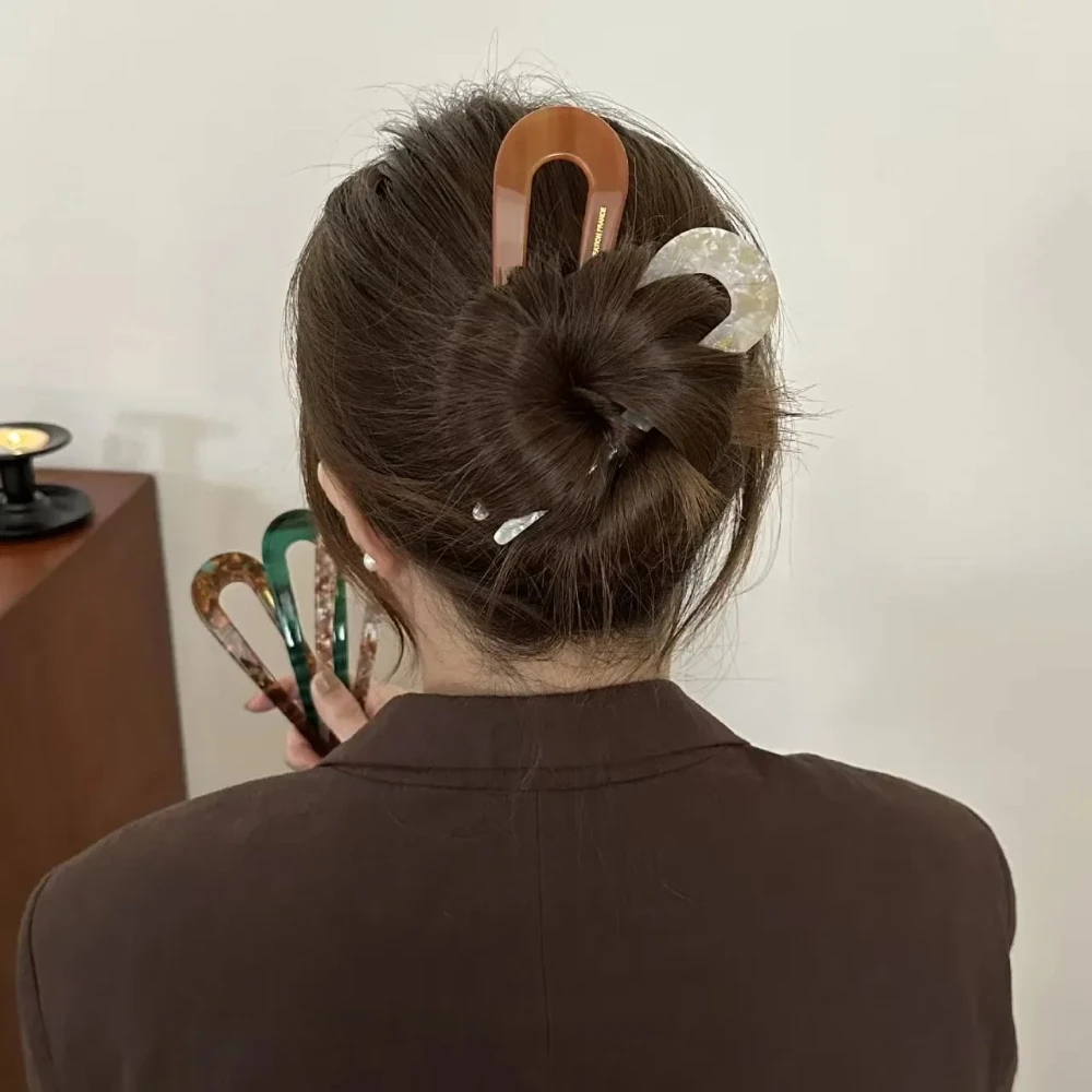 1/5PCS U-Shaped Hairpin Vintage Chinese Style Elegant Updo Bun Styling Tool for Women Hair Accessories