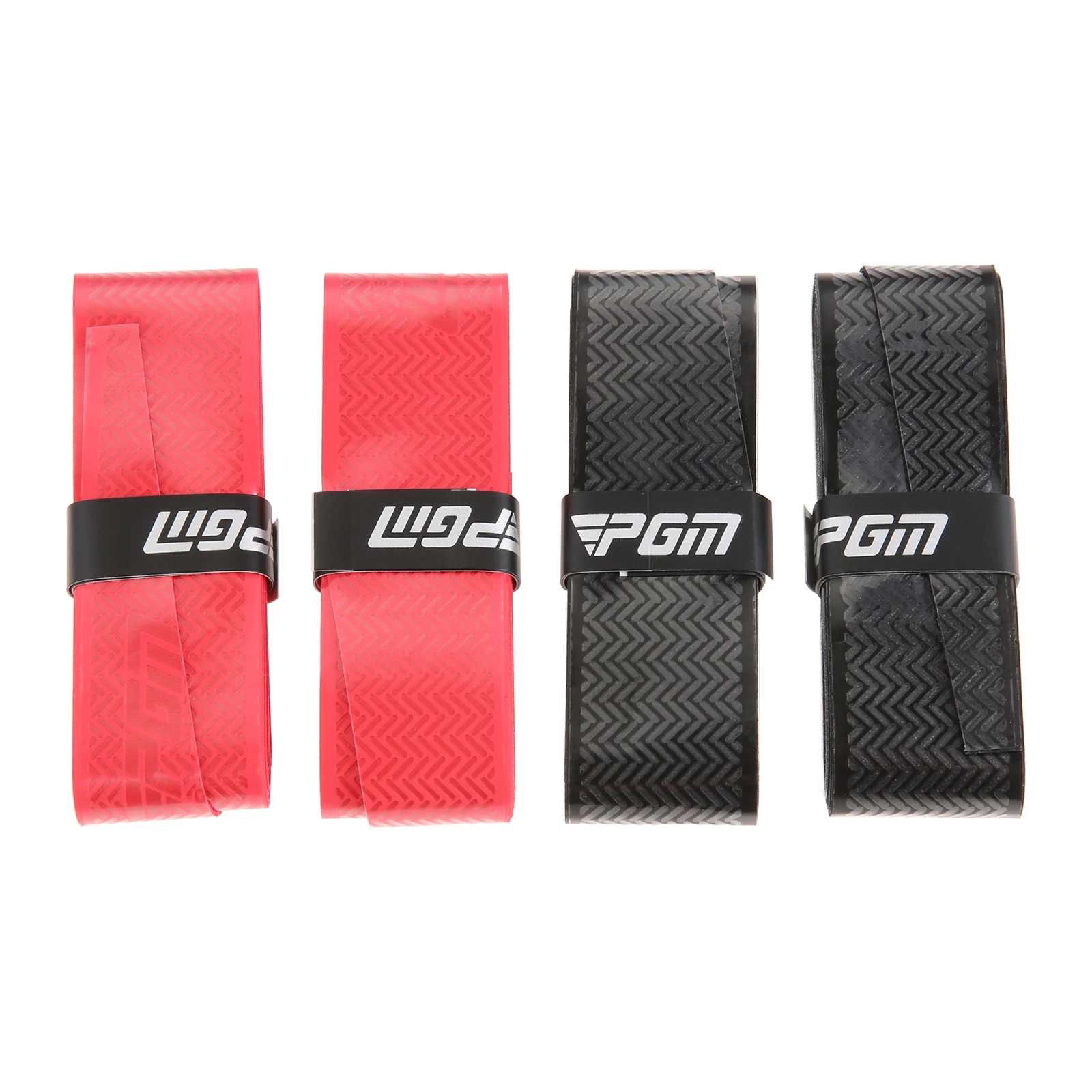 6Pcs Black/Red Golf Grip Wrapping Tapes PU Pattern Hand Rubber Anti-slip Wear-resistant Wrapping Grip Tape Binding Accessories