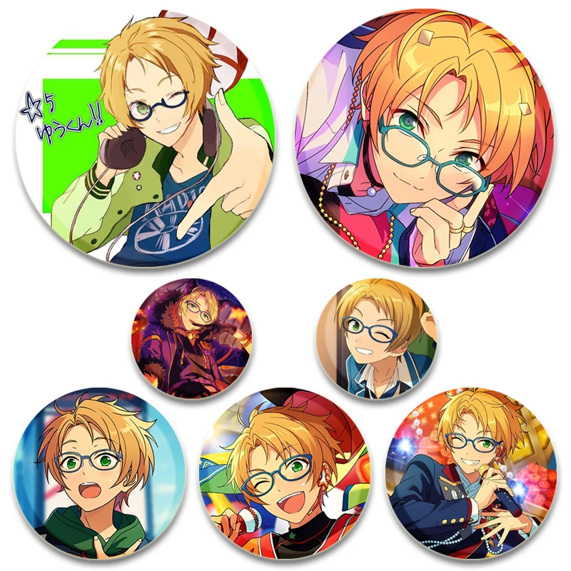 

Ensemble Stars HD Print Brooch Anime Badge Makoto Yuuki Cartoon Figure Round Display Brooches Lapel Pins Jewelry Gift Accessory
