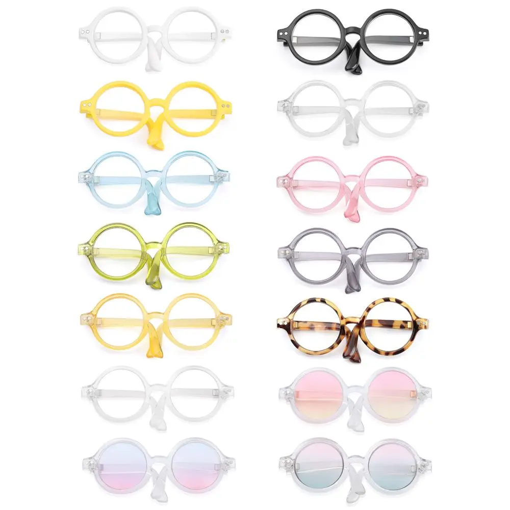 Lovely Round Frame Candy Color Miniature  Glasses  Eyewear   Clear Lens Eyeglasses