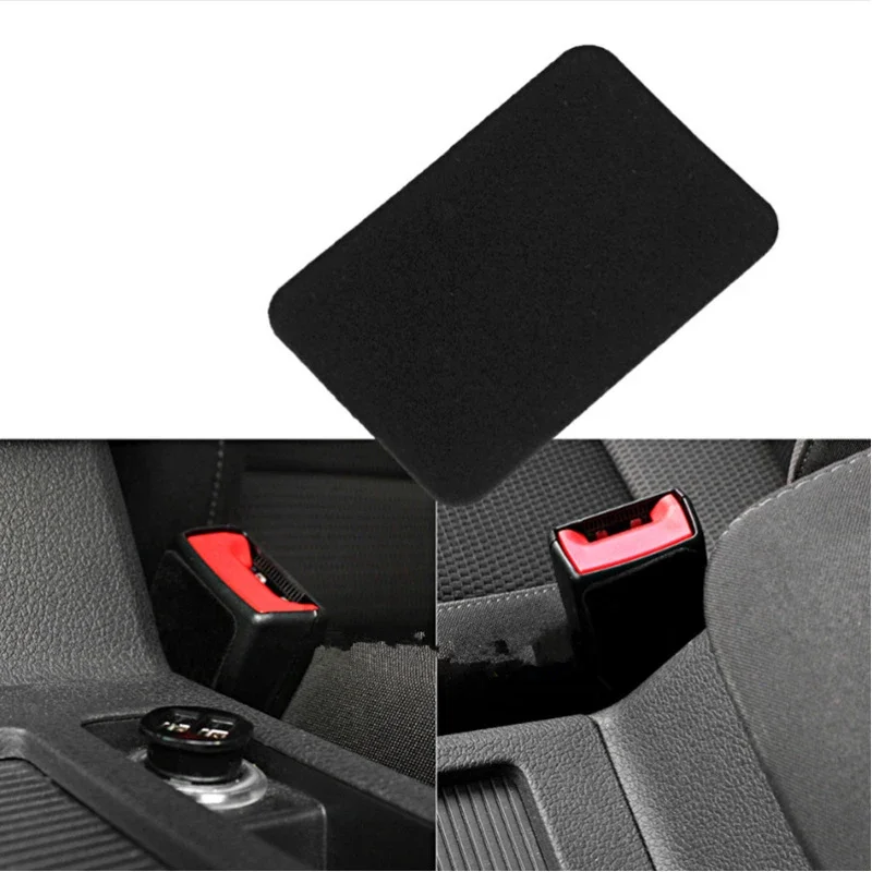 1PC Car Seat Belt Inner Column Crash Stickers Seat Belt Socket Base Friction Protectors Seat Belt Crash Protection Accessories