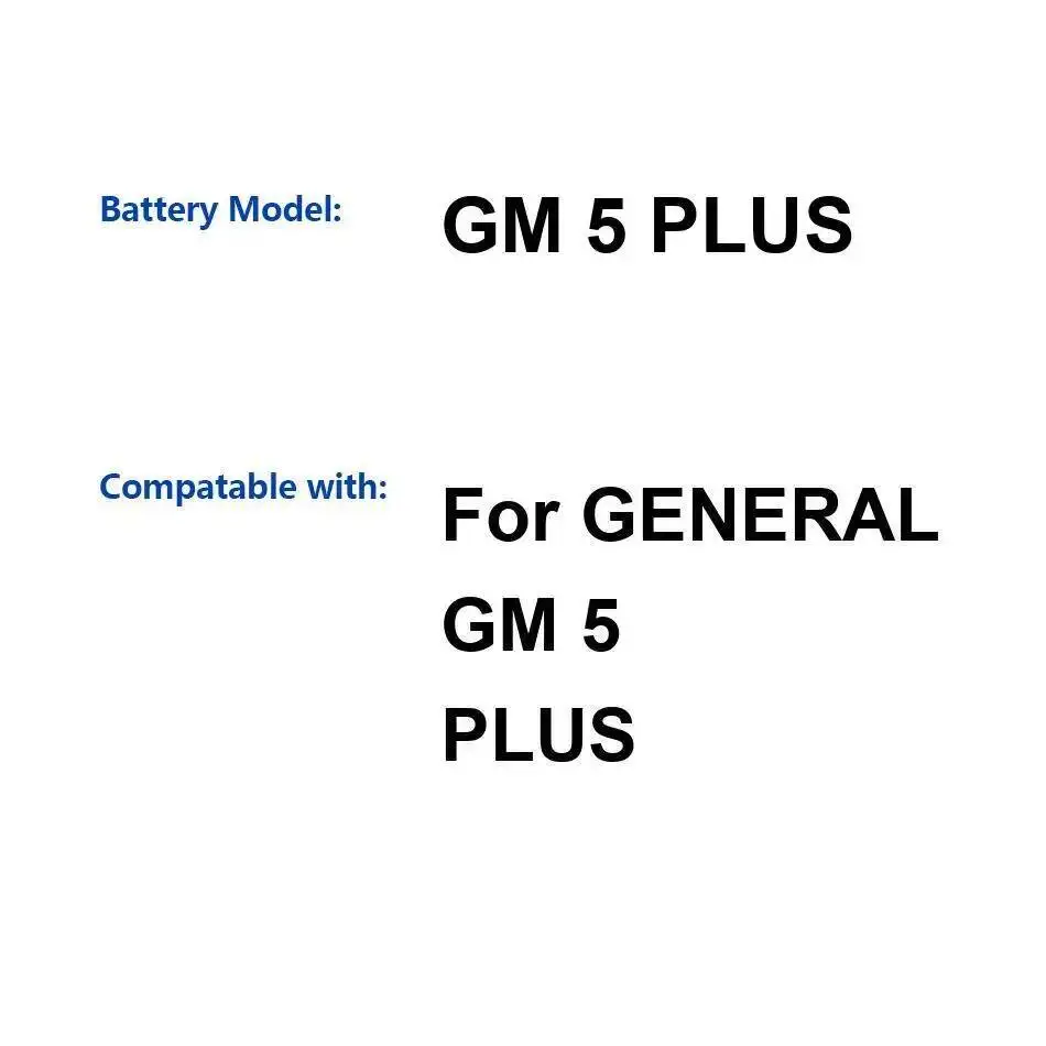 

Долговечный аккумулятор мобильного телефона 3100 мАч для General GM5 Plus GM 5