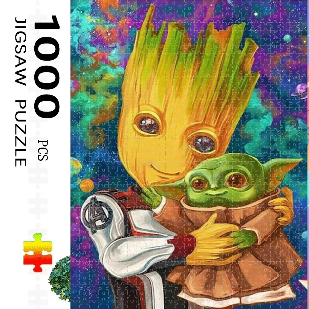 

Baby Groot And Rocket Raccoon 500 PCS Jigsaw Puzzles Challenging Family Activity Games for GameroomBedroom Livingroom