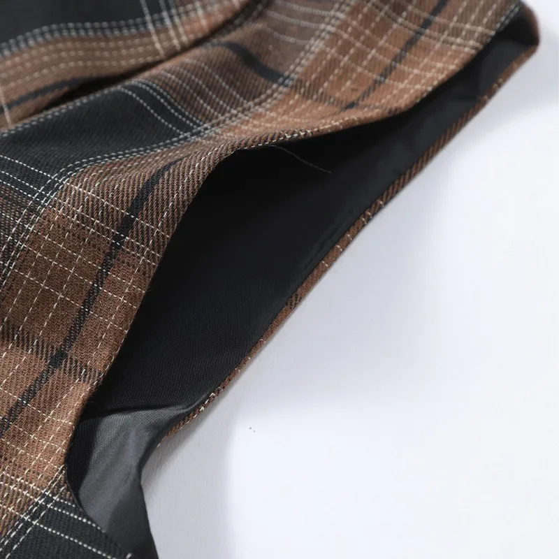 Деловой повседневный костюм в стиле стимпанк, жилет, мужской классический двубортный мужской клетчатый жилет для жениха, свадебный Colete для мужчин