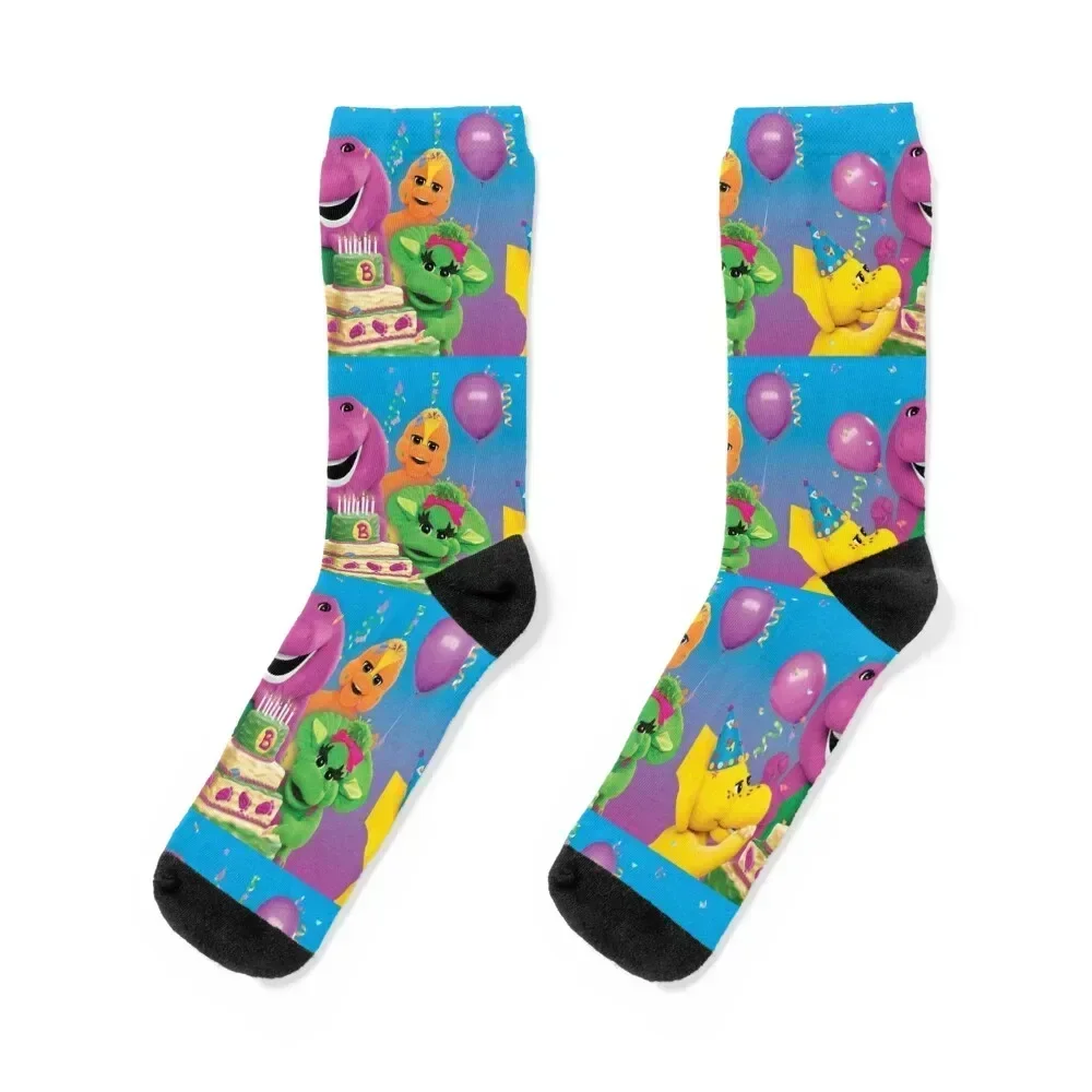 Barney The Dinosaur and Friends Socks Antiskid soccer Wholesale Women Socks Men's