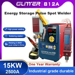 GLITTER 812A 15KW Lithium Battery Spot Welding Machine with Multi functional Soldering and Handheld Welding for 18650 Batteries