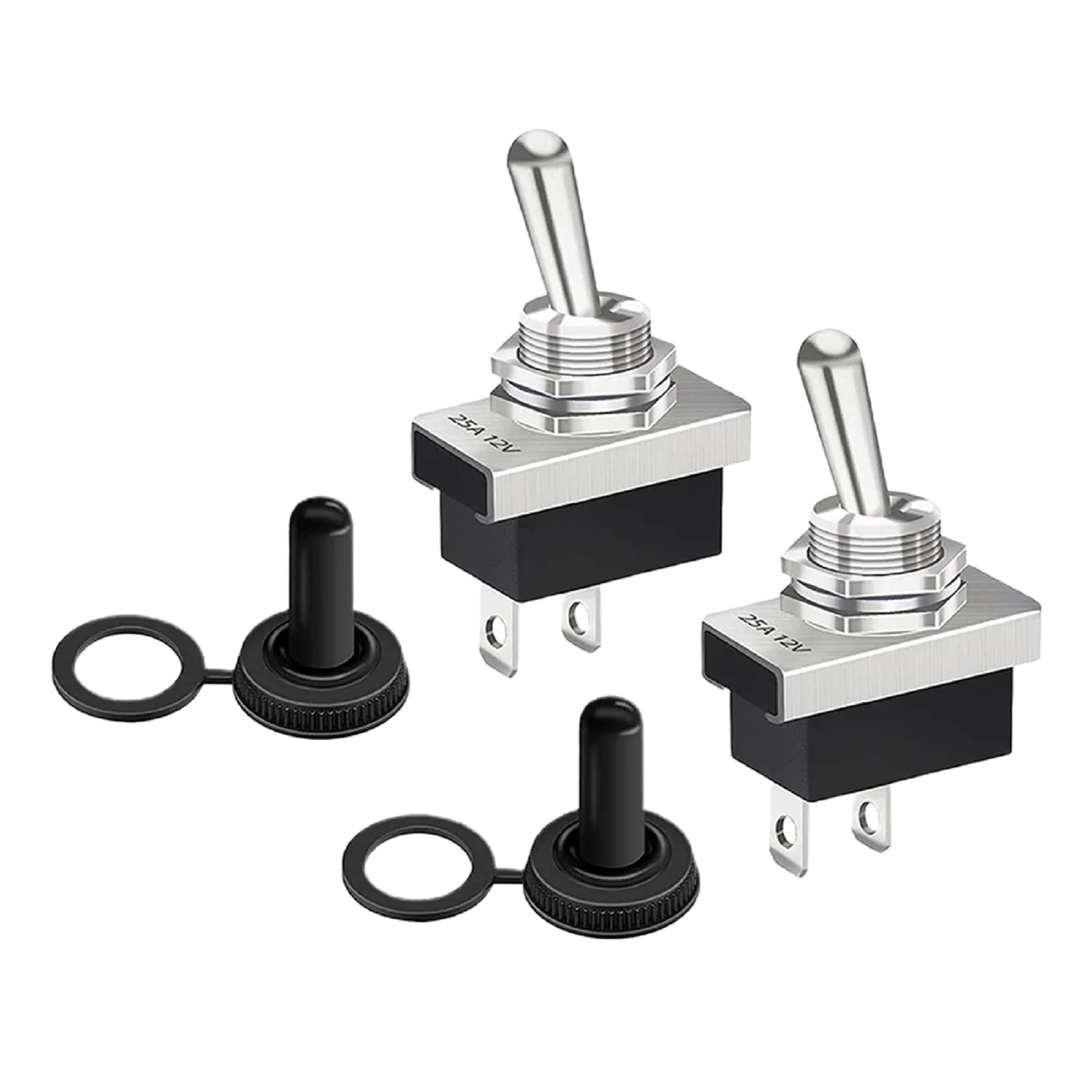 Equipment Toggle Switch With Waterproof Cap -25 85 2 Connector 2Pcs Button Type KN3D-101 On Off Pins For Chemistry