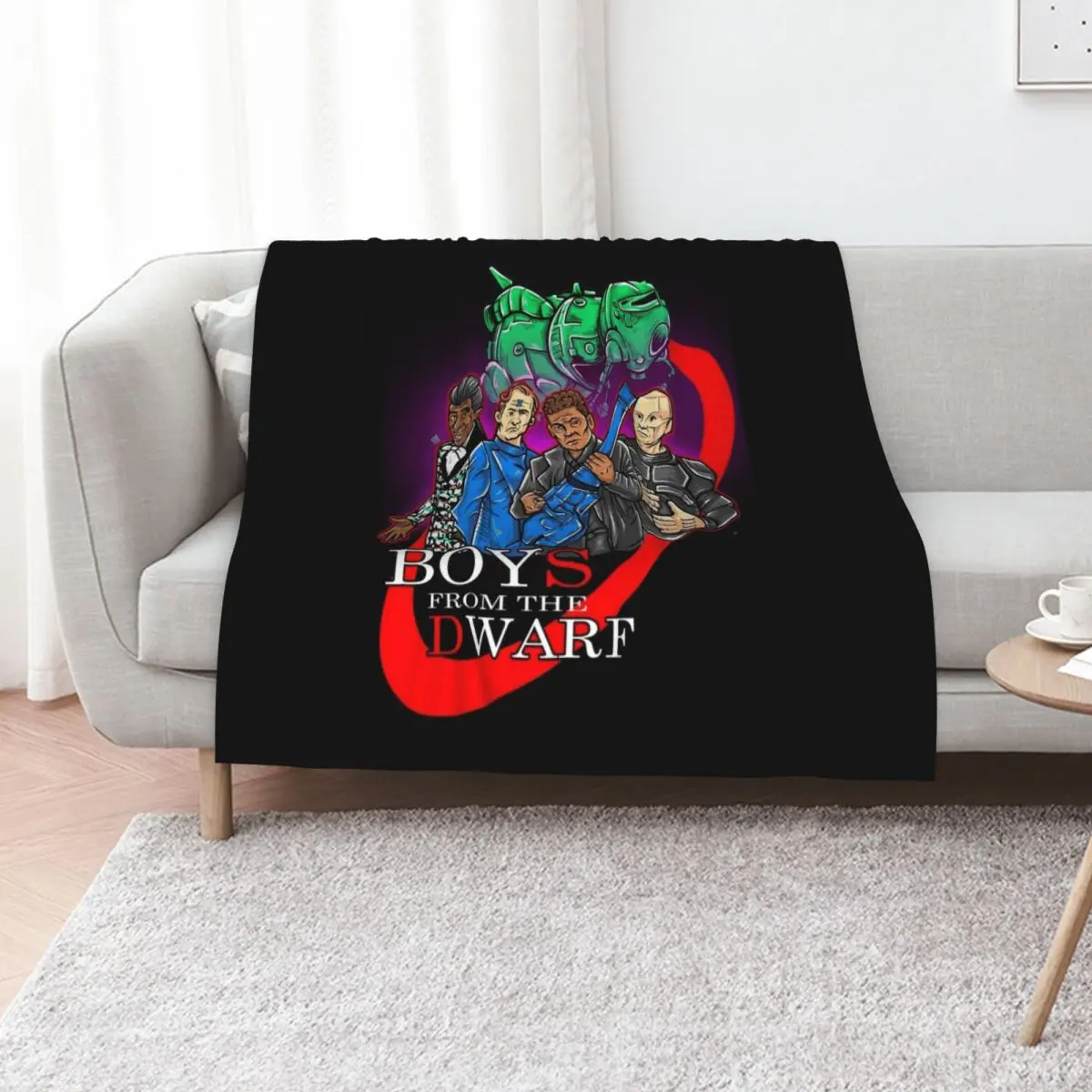 Red Dwarf Boys From The Dwarf StarBug Throw Blanket blankets and throws Hairy Camping Shaggy Giant Sofa Beach Blankets