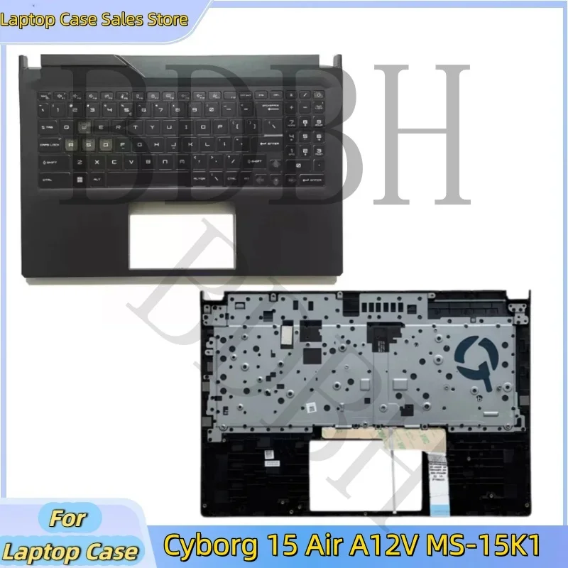 New For MSI Cyborg 15 MS-15K1 MS-15K2 Laptop Upper Case Palmrest Cover C shell backlit keyboard