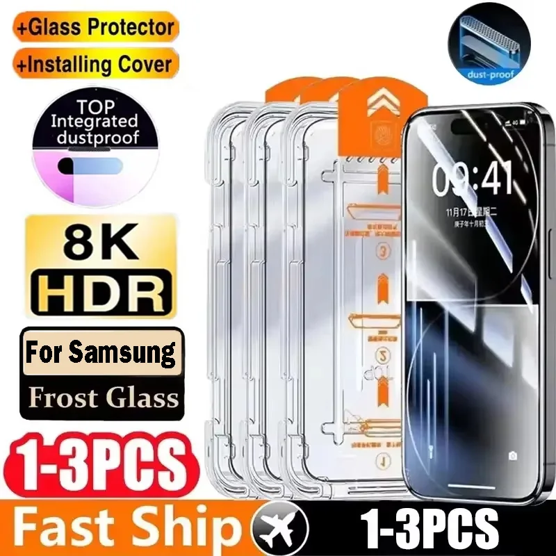 8K Dust Free Glass For Samsung S24 Ultra HD Oleophobic Coating Screen Protector For Galaxy S23 FE S20 FE S23 Plus S24 Plus Glass