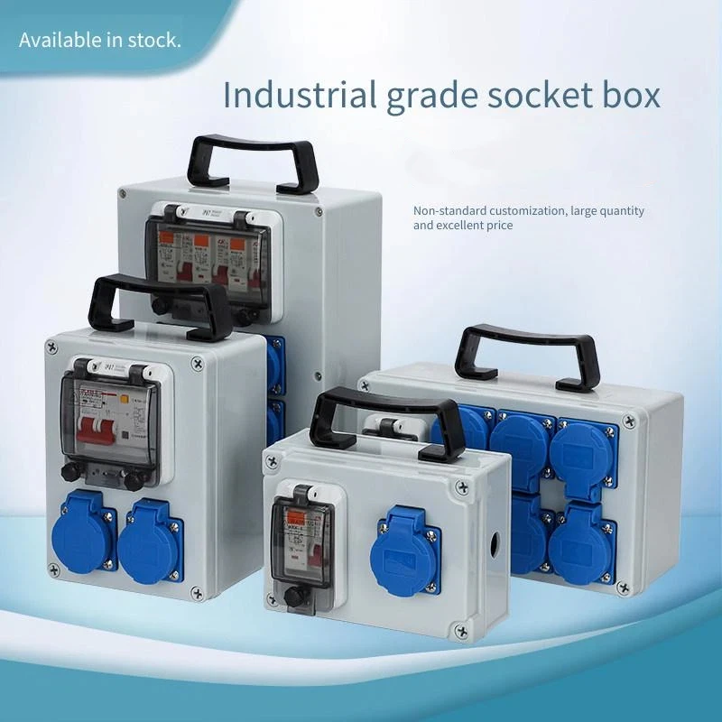 

Портативный водонепроницаемый промышленный распределительный щиток 220В с защитой от утечки тока (уровни 2 и 3), прочный, для обслуживания электрооборудования на открытом воздухе