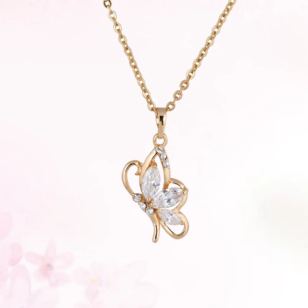 

Necklace For Women Micro-Inlaid Dancing Women Necklace Decor Shape Lightweight Nickel-Free Jewelry Gift Golden