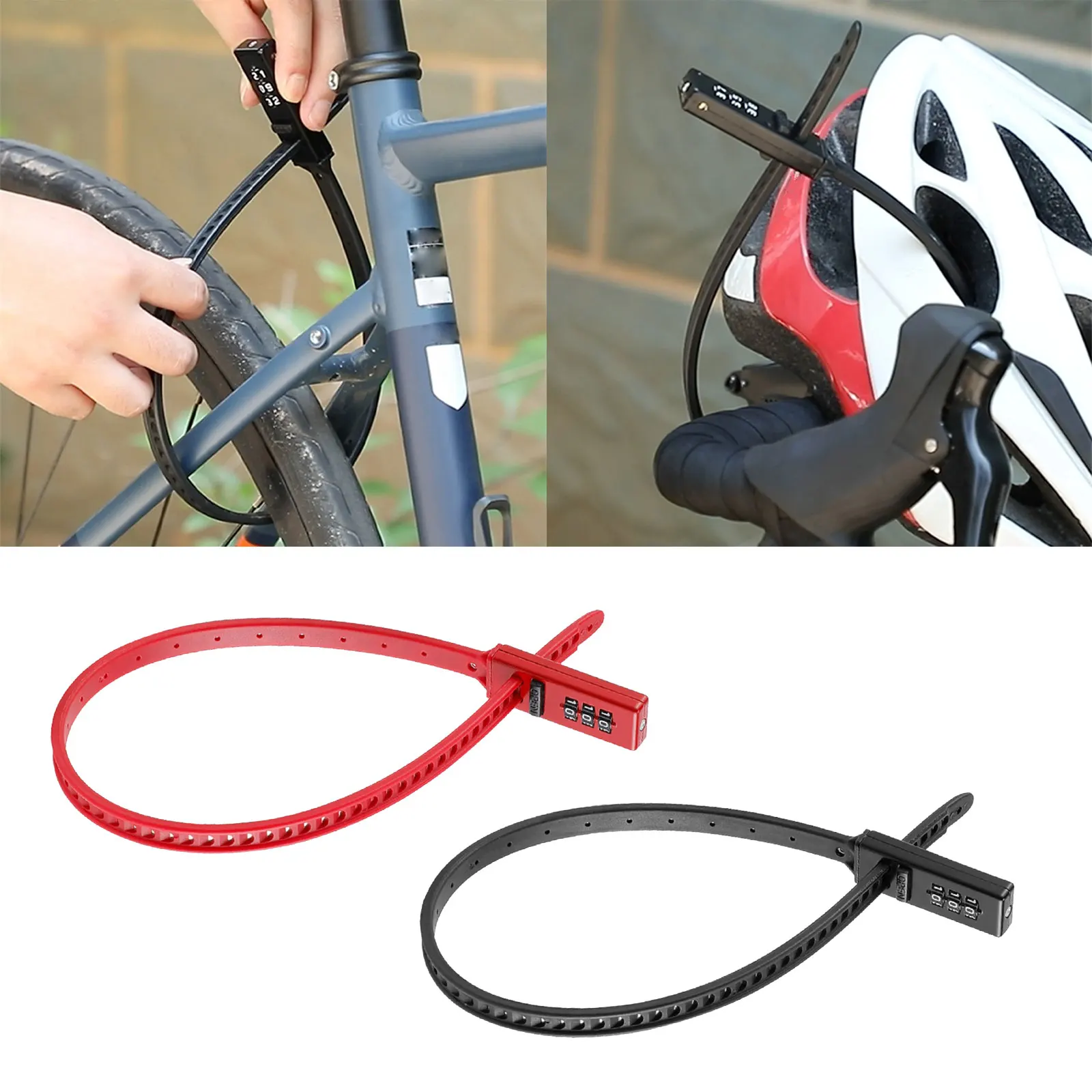 

Bicycles Combination Lock, Lock for Road Bike, Bike Lock Zips Tie Lock Multiple Purpose Cable Lock Combination Bike Lock