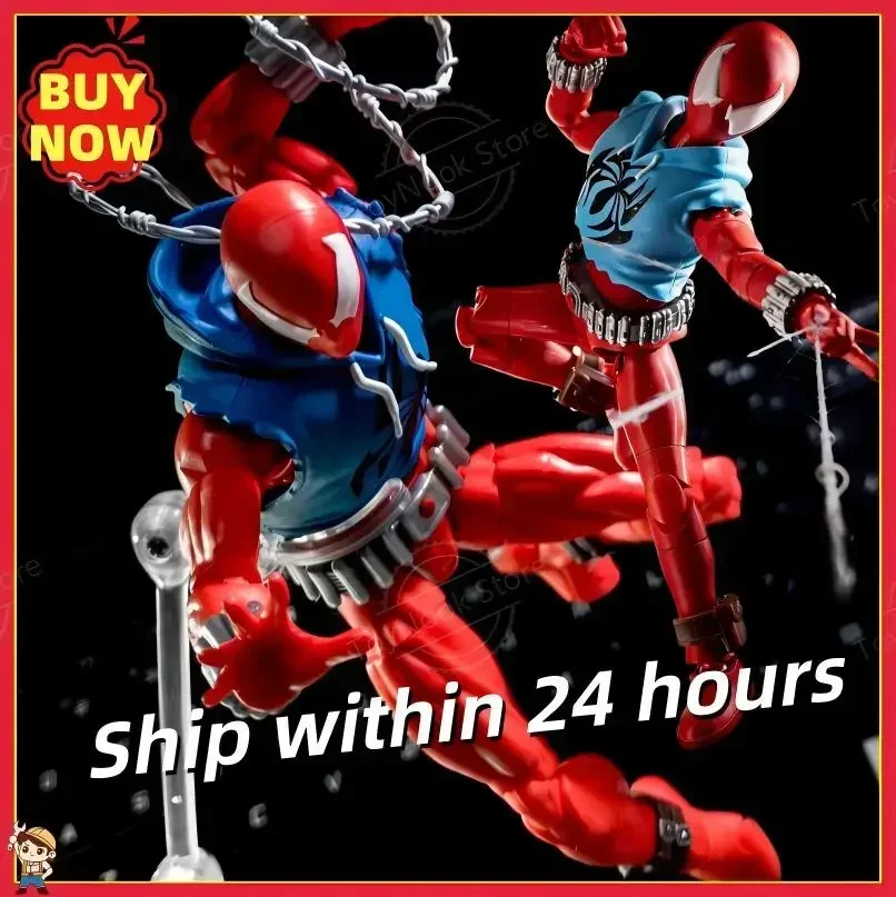 

100% Original MESS TOYS Spiderman Figure Scarlet Spider The Amazing Comic Version Action Figure Model Figurine Toy Gift New-HOT