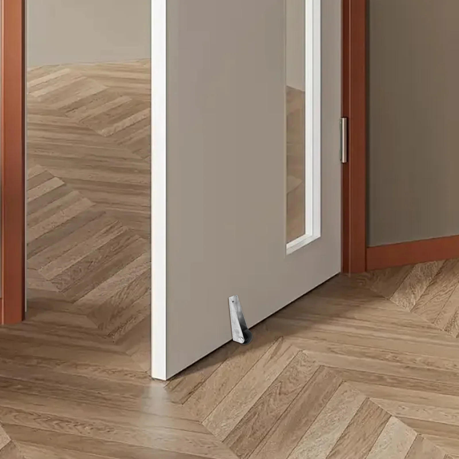 5 шт. сверхмощные поворотные колеса, утолщенный дизайн, нижняя направляющая раздвижной двери, роликовые нейлоновые колеса, универсальная совместимость