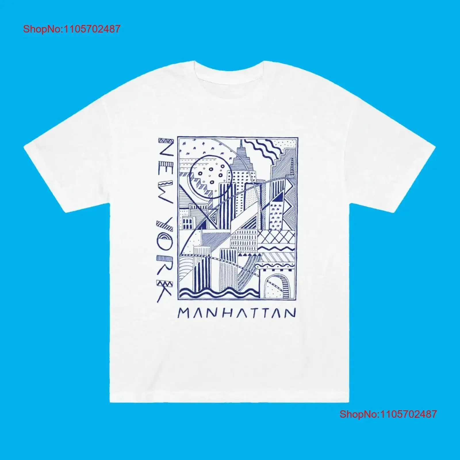 New York City T Shirt Manhattan Drawing by Timothy Hull vintage Washed Soft Versatile Breathable Stretched Stylish